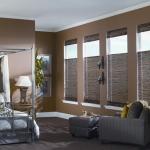 Natural Woven Blinds Side Bedroom Wall